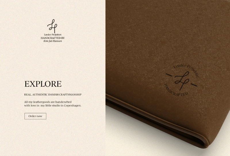 branding for leather goods shop