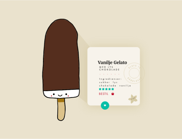 chocolate popsicle illustration, design, branding, brand and visual identity, playful, dark brown, cute